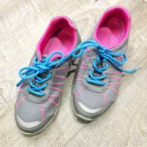 Vionic Women’s Alliance Lace Up Sneakers Gray and Pink Size 6 Orthaheel